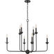 Freesia 8 Light 36 inch Matte Black Chandelier Ceiling Light